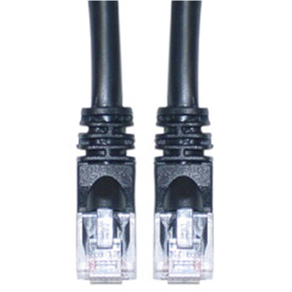 Cable Wholesale Cat6a Black Ethernet Patch Cable Snagless Molded Boot 500 MHz 5 foot 13X6-02205 - main